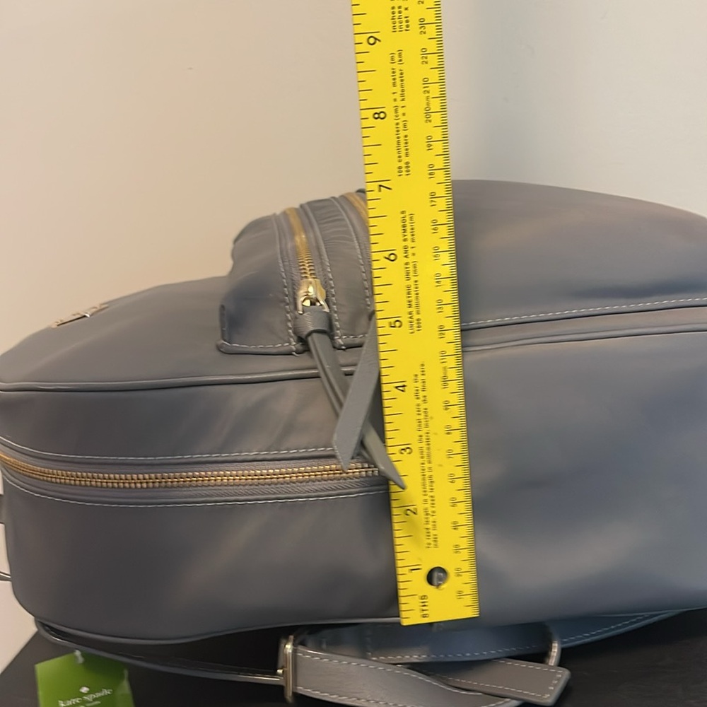 Kate Spade Gray Backpack Laptop Bag Bradley Wilson Road Smokey Pearl Brand New - Picture 17 of 17